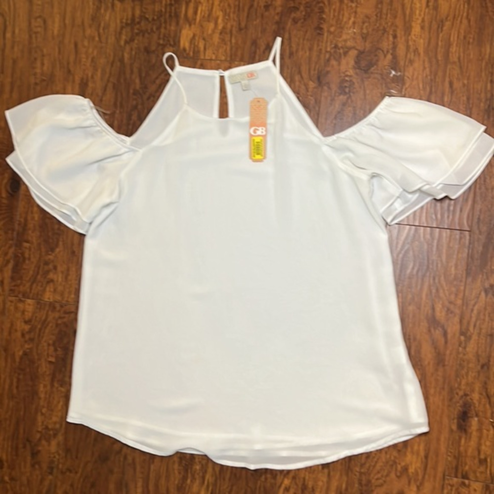Nwt‎ Gianni Bini off shoulder white blouse